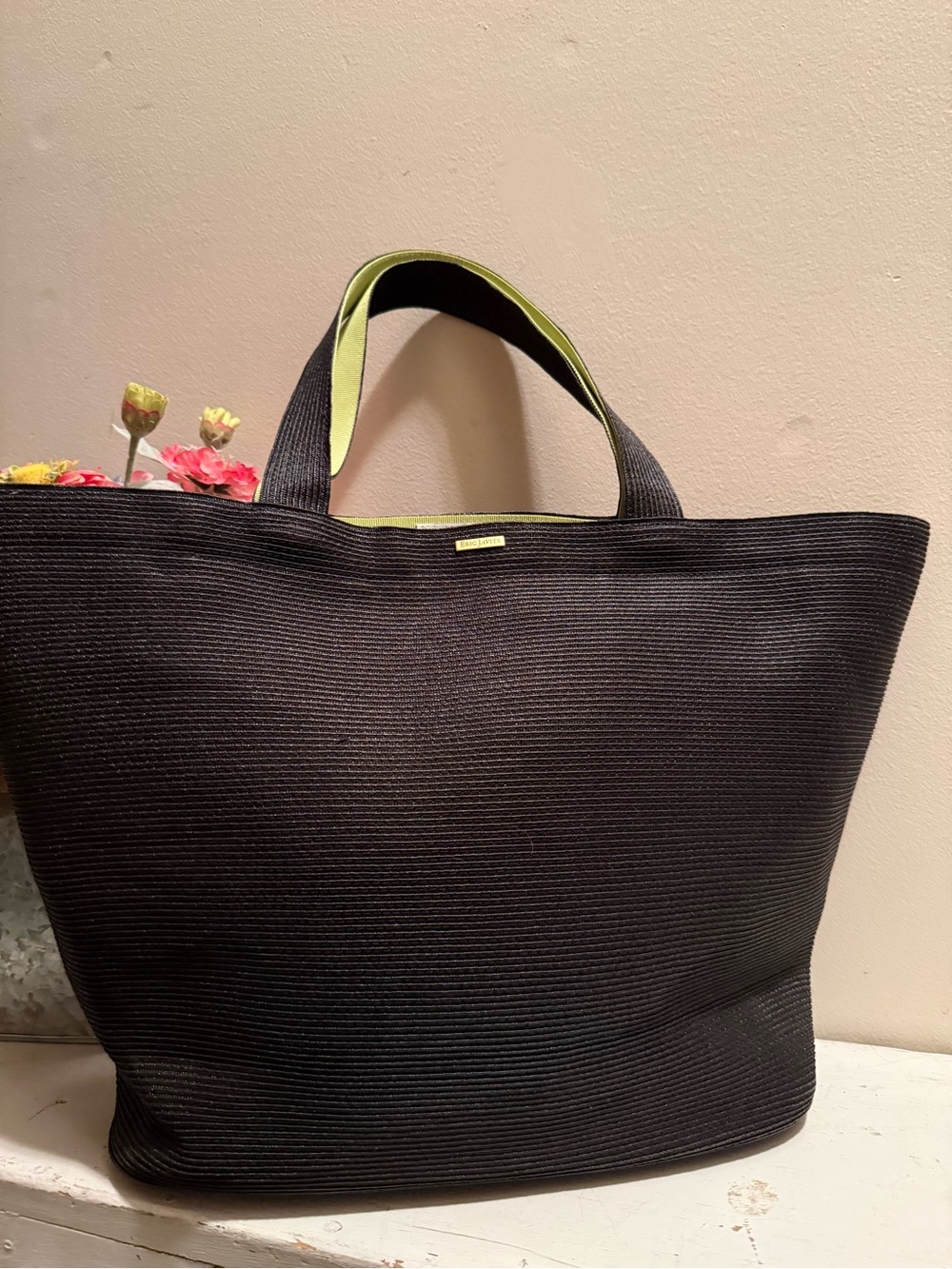 Eric Javitis Rafia Tote/Shoulder Bag EUC
